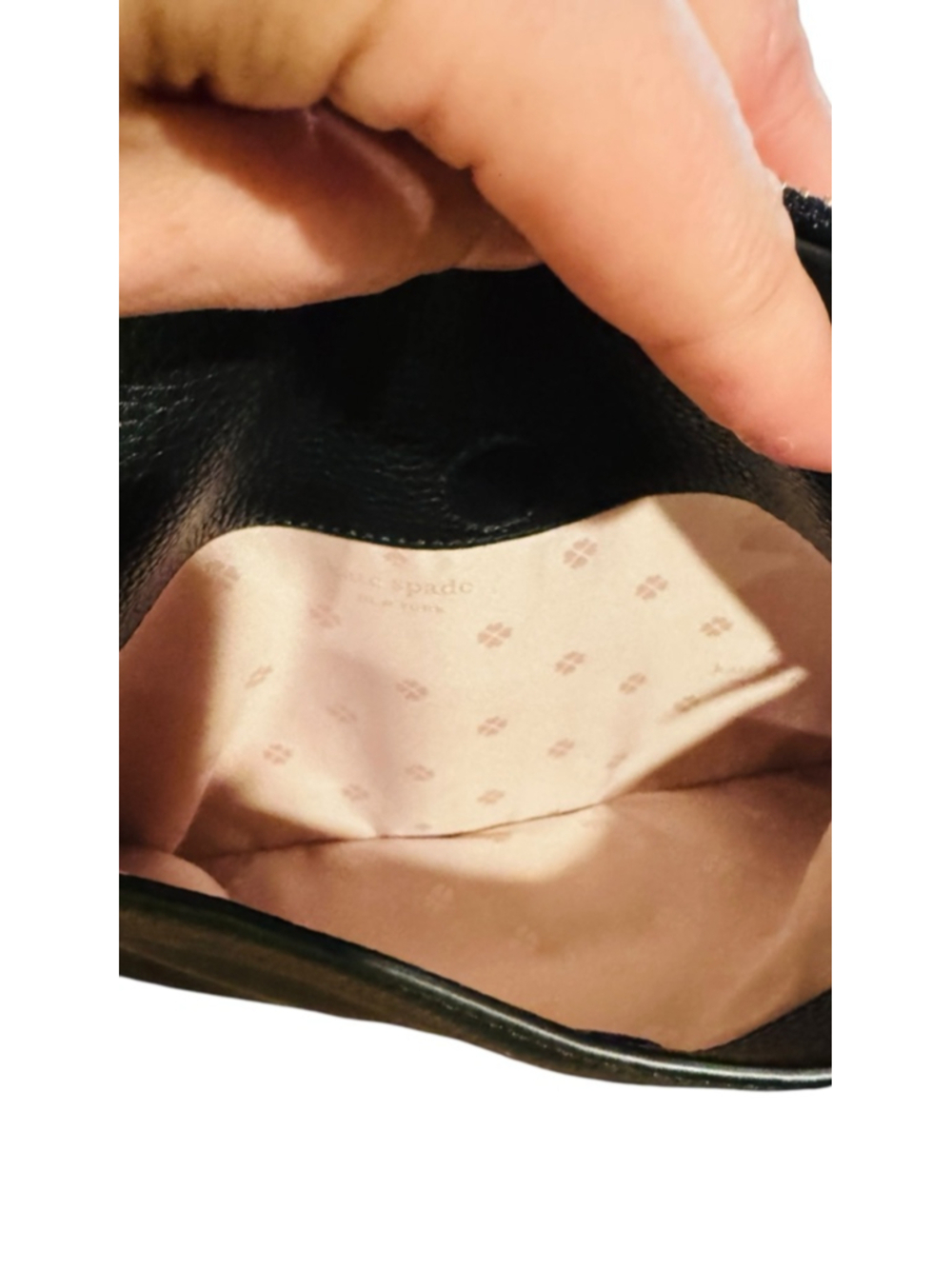 Women's Kate Spade Black Leather Shoulder Bag One Size 10x12 - Picture 9 of 10